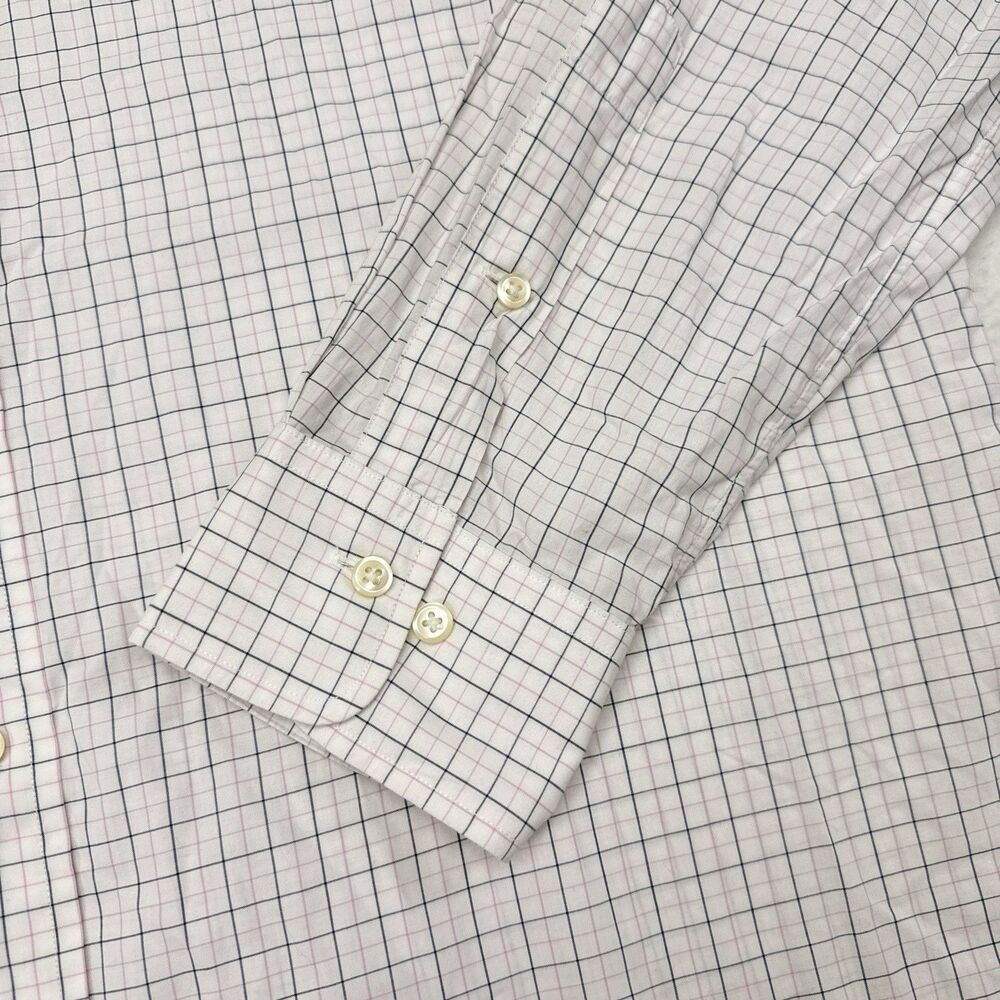 Polo Ralph Lauren Dress Shirt Men’s Size 16 / 33 White Pink Checks Career Office - Picture 4 of 8